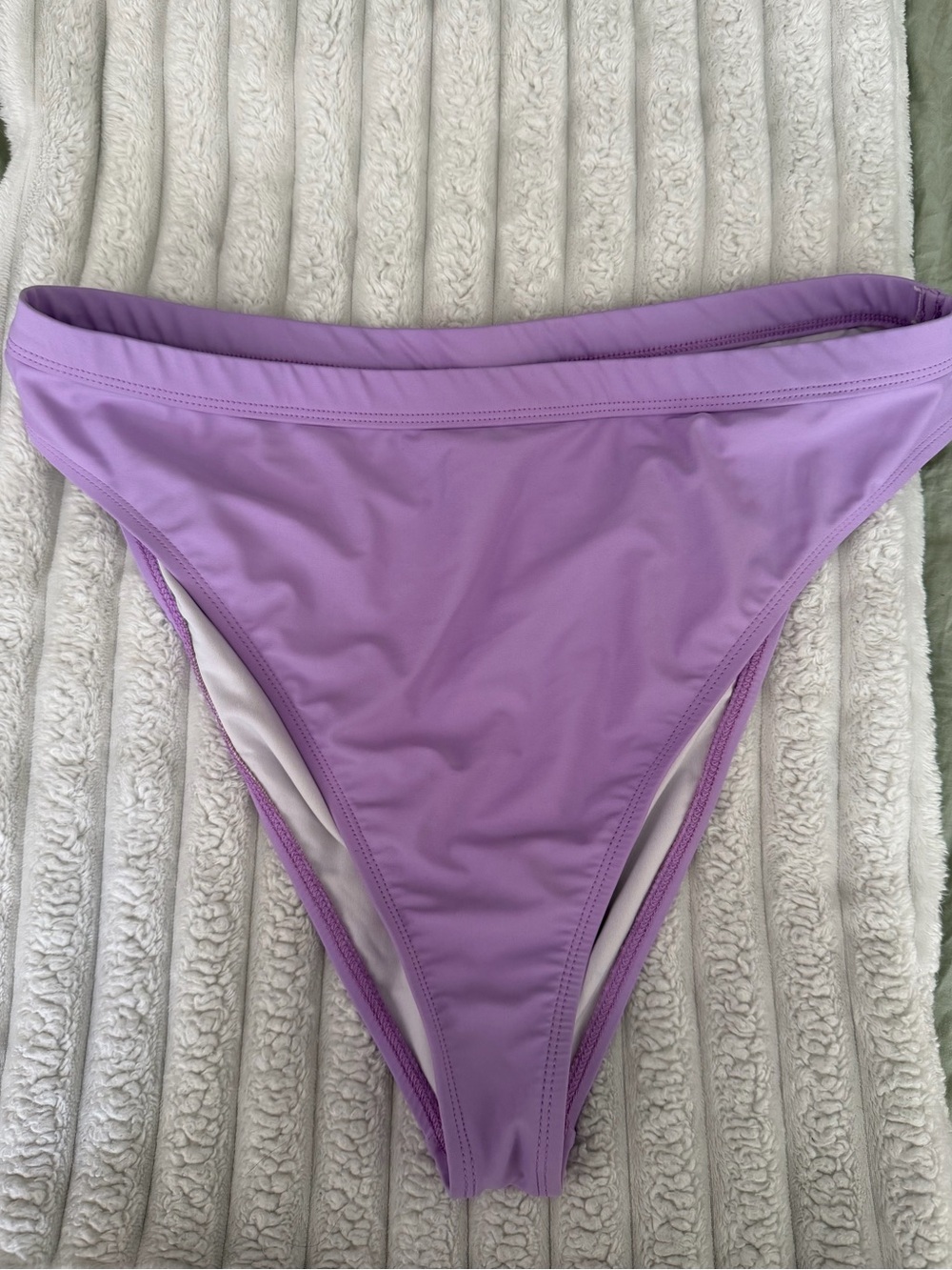 iHeartRaves Recycled Fabric Malibu BB High Cut Bottoms - Lavender 2X